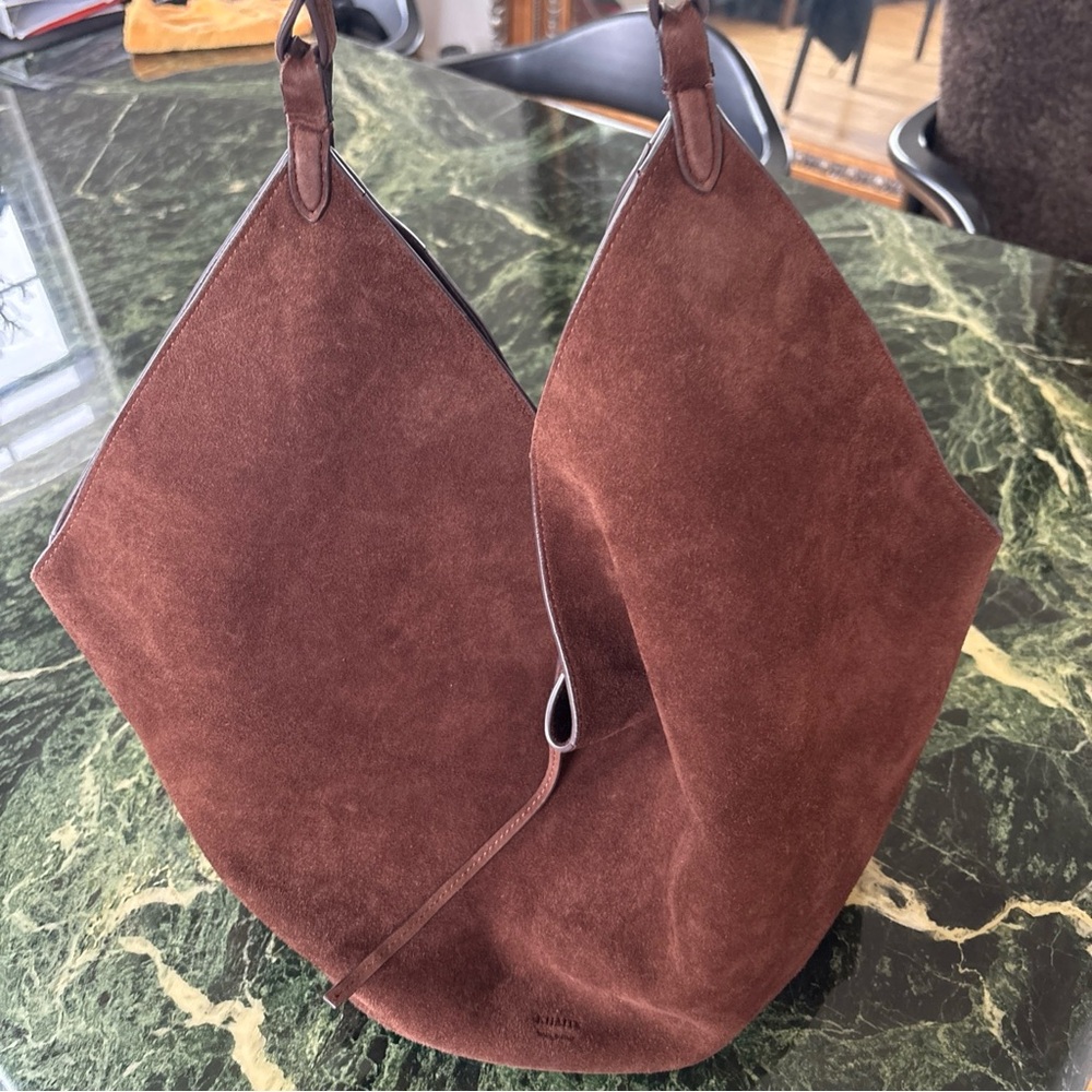 KHAITE Lotus Tote Suede Bag